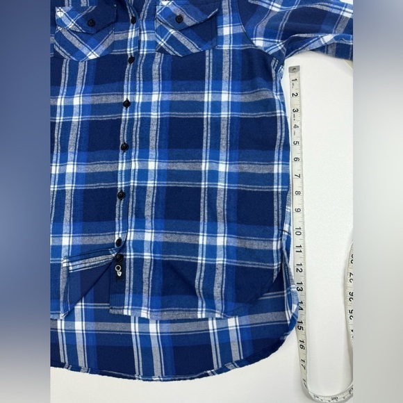 Burnside Target Flannel Long Sleeve Button Down Womens Size Small - Picture 11 of 16